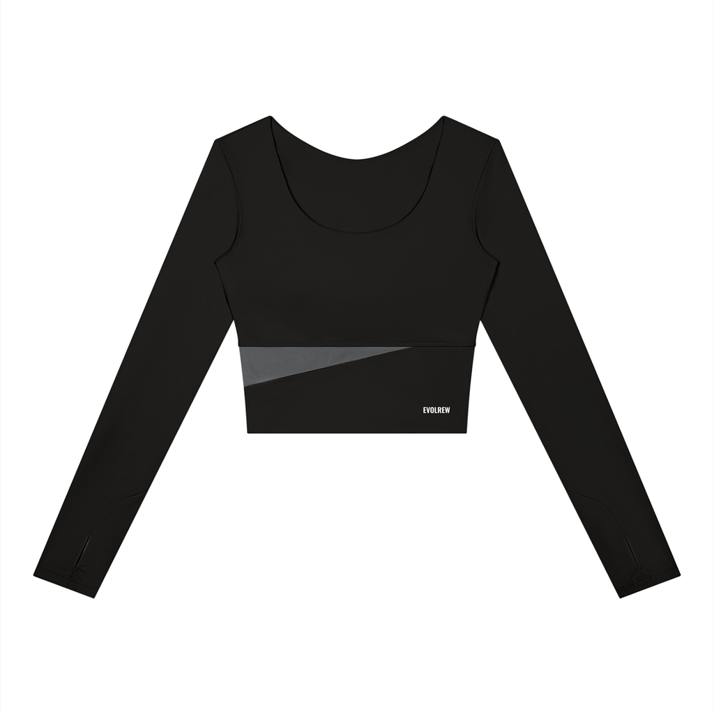 Women's Panelled Long Sleeve Yoga T-Shirt