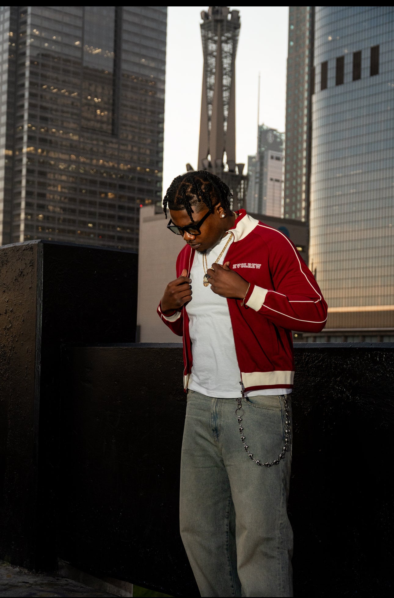 Thee Red Track Jacket